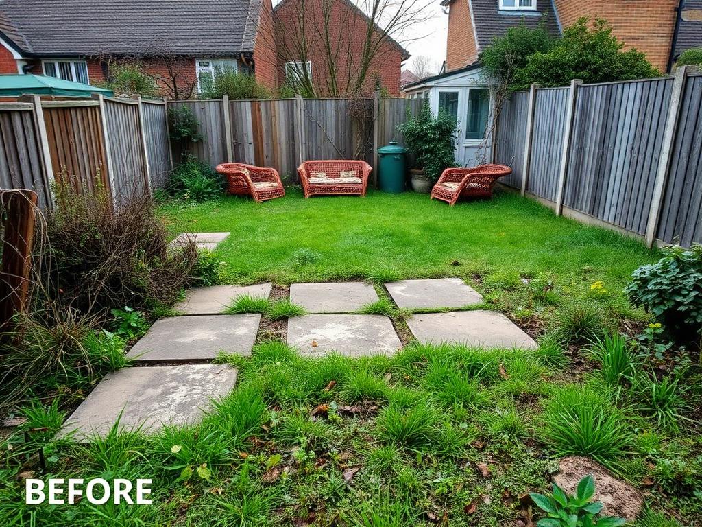 Porcelain Patio Installation before