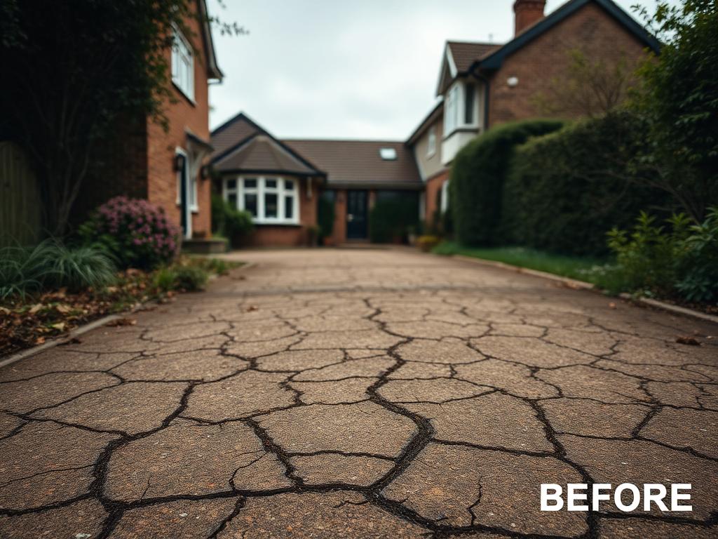 Block Paving Driveway before